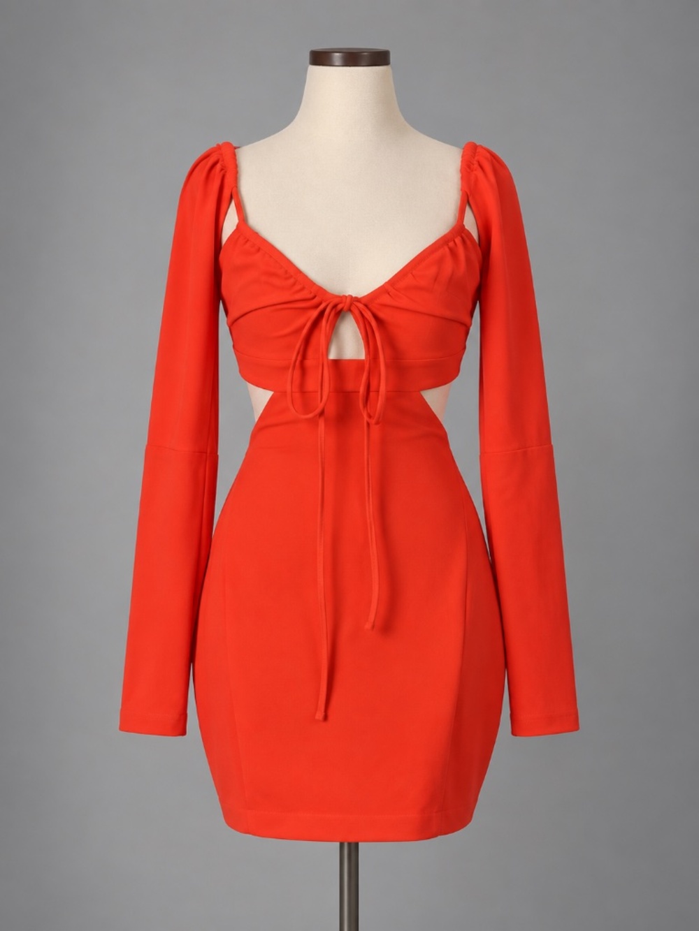 ATOIR Orange-Red Cutout Long Sleeve Mini Dress – Size 2 – NWT